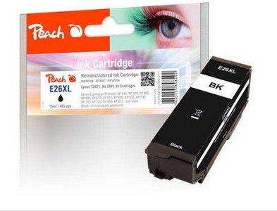 undefined, Peach 318111 Druckerpatrone 1 Stück(e) Kompatibel Hohe (XL-) Ausbeute Schwarz, Peach Tinte Epson No 26XL (T2621) Black
