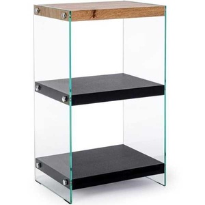 mutoni lifestyle, Bücherschrank Line Wood schwarz 40x30x70, Bücherschrank Line Wood schwarz 40x30x70
