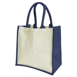 Westford Mill, Midi Jutetasche Shopper Einkaufstasche, 14 Liter Damen Marine ONE SIZE, Westford Mill - Midi JuteTasche Shopper Einkaufstasche, 14 Liter, für Damen, Marine, One Size