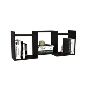 VCM, Holz Wandregal Hängeregal Regal Bücherregal Wandboard Deko Board Trilas Holz Wandregal Hängeregal Regal Bücherregal Wandboard Deko Board Trilas, MID.YOU Wandregal 102/43/22 cm , Trilas , Schwarz , Holzwerkstoff , 102x43x22 cm , melaminharzbeschichtet,Nachbildung , hängend, in verschiedenen Holzdekoren erhältlich , 000657034802