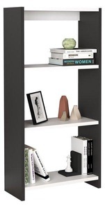 VCM, Holz Raumteiler Stand Regal Bücherregal Deko Bücher Standregal Tilus L Holz Raumteiler Stand Regal Bücherregal Deko Bücher Standregal Tilus L, MID.YOU Regal 45/100/22 cm anthrazit, weiss , Tilus , Holzwerkstoff , 3 Fächer , 45x100x22 cm , melaminharzbeschichtet,melaminharzbeschichtet,Nachbildung,Nachbildung , stehend, In verschiedenen Grössen erhältlich, in verschiedenen Holzdekoren erh?