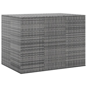 vidaXL, vidaXL Garten-Kissenbox PE Rattan 145x100x103 cm Grau, vidaXL Garten-Kissenbox PE Rattan 145x100x103 cm Grau