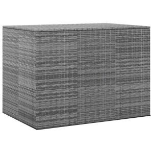 vidaXL, vidaXL Garten-Kissenbox PE Rattan 145x100x103 cm Grau, vidaXL Garten-Kissenbox PE Rattan 145x100x103 cm Grau