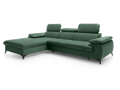 Pascal Morabito, Ecksofa mit Schlaffunktion - Ecke links - Samt - Grün - SAMARA von Ecksofa mit Schlaffunktion - Ecke links - Samt - Grün - SAMARA von PASCAL MORABITO