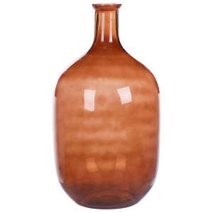 Beliani, Beliani Dekovase Glas goldbraun 51 cm DALCHINI Vase, Beliani - Dekovase aus Glas Modern DALCHINI, One Size, Camel