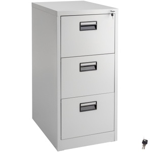 TecTake, Aktenschrank mit 3 Schubladen - grau, 