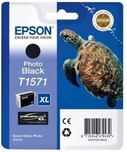 Epson, Original Tintenpatrone foto schwarz Epson T157140, Epson Tintenpatrone, schwarz, foto, C13T15714010, (26 ml)