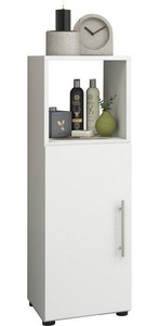 VCM, Holz Badmöbel Midischrank Badregal Badschrank Badezimmer Möbel Regal Flandu Holz Badmöbel Midischrank Badregal Badschrank Badezimmer Möbel Regal Flandu, VCM - Holz Midischrank | Badschrank mit offenem Fach und einer Drehtür Maße H. 93 x B. 31 T. 30 cm Flandu, 31cm, Weiss