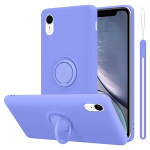 Cadorabo, Hülle für Apple iPhone XR TPU Silikon mit Ring Liquid, Cadorabo - Hülle für Apple iPhone XR TPU Silikon mit Ring Liquid, Lila