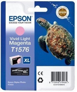 Epson, Original Tintenpatrone light vivid magenta Epson T157640, Epson Tintenpatrone, hell-rot, vivid, C13T15764010, (26 ml)