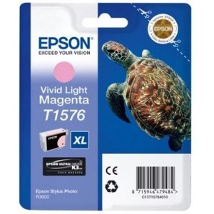 Epson, Original Tintenpatrone light vivid magenta Epson T157640, Epson Tintenpatrone, hell-rot, vivid, C13T15764010, (26 ml)
