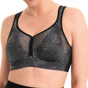 Anita, Anita - Air Control mit Delta Pad Sport-BH, für Damen, Grau, Größe 85/E, Anita Active Sport-BH »Air Control Delta Pad«, Doppellagige Cups, Powertüll im Rücken, Schale schmal geschnitten