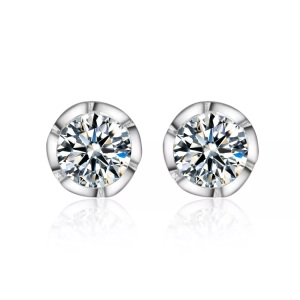 Ailoria, Ailoria - Ohrringe Envie - Silber und Dunkelrot, AILORIA - ENVIE Ohrstecker, 60mm, Silber