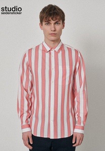 Seidensticker, Casual Hemd Regular Fit Langarm Streifen Herren Pink L, 