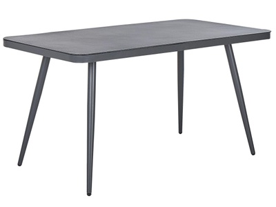 Beliani, Beliani Gartentisch Aluminium grau 140 x 80 cm Lipari, Beliani - Gartentisch aus Aluminium Industriell LIPARI, One Size, Spacegrau