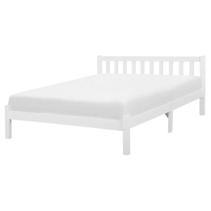 Beliani, Beliani Holzbett weiss Lattenrost 160 x 200 cm FLORAC, Beliani - Bett mit Lattenrost aus Kiefernholz Skandinavisch FLORAC, 160X200CM, Weiss Bunt