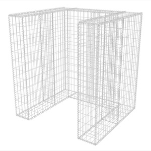 vidaXL, vidaXL Gabionen-Mülltonnenverkleidung für 1 Tonne Stahl 110x100x120cm