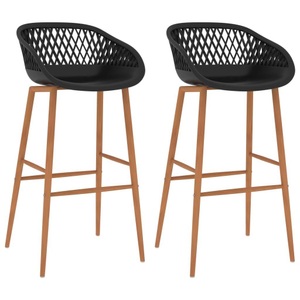 vidaXL, vidaXL Barhocker 2 Stk. Schwarz