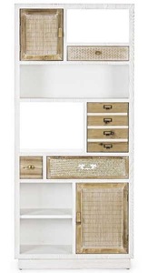 mutoni lifestyle, Bücherschrank Regal 3 Türen 3 Schubladen Eloise, Bücherschrank Regal 3 Türen 3 Schubladen Eloise