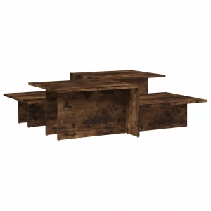 vidaXL, vidaXL Couchtische 2 Stk. Räuchereiche Holzwerkstoff