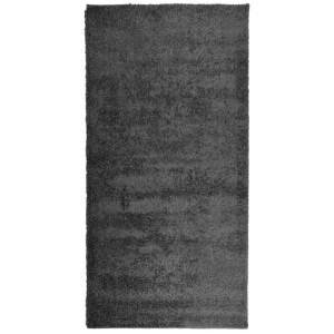 vidaXL, vidaXL Teppich Shaggy Hochflor Modern Anthrazit 100x200 cm