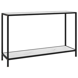 vidaXL, vidaXL Konsolentisch Weiß 120x35x75 cm Hartglas
