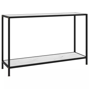 vidaXL, vidaXL Konsolentisch Weiß 120x35x75 cm Hartglas