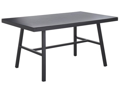 Beliani, Gartentisch aus Aluminium Modern CANETTO Gartentisch aus Aluminium Modern CANETTO, Beliani - Gartentisch aus Aluminium Industriell CANETTO, One Size, Schwarz