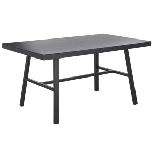Beliani, Gartentisch aus Aluminium Modern CANETTO Gartentisch aus Aluminium Modern CANETTO, Beliani - Gartentisch aus Aluminium Industriell CANETTO, One Size, Schwarz