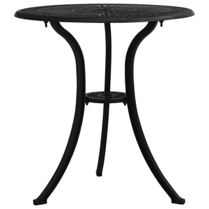 vidaXL, vidaXL Gartentisch Schwarz 62x62x65 cm Aluminiumguss