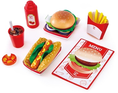 Hape, Hape Fastfood-Set, Spiel-Lebensmittel FASTFOOD-SET 7-teilig