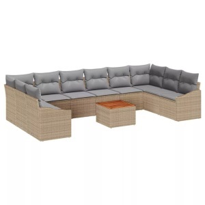 vidaXL, VidaXL - Garten-sofa poly-rattan, One Size, Beige, VidaXL - Garten-sofa poly-rattan, One Size, Beige