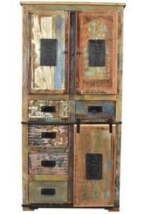 SIT, SIT Schrank »Jupiter« aus recyceltem Altholz, Höhe 180 cm, Schrank Merkur natur bunt