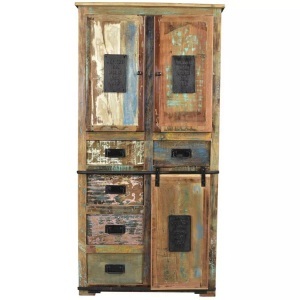 SIT, SIT Schrank »Jupiter« aus recyceltem Altholz, Höhe 180 cm, Schrank Merkur natur bunt