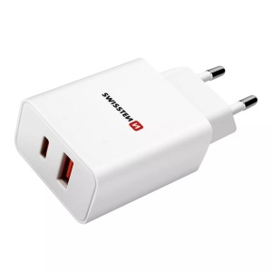 Swissten, GaN-Netzteil 30W USB + USB-C, Swissten, 