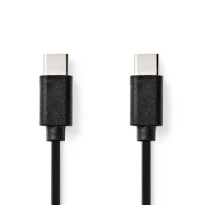 USB-Kabel | USB 2.0 | USB-C? Stecker | USB-C? Stecker | 60 W | 480 Mbps | Vernickelt | 1,00 m | Rund | PVC | Schwarz | Box