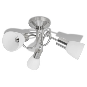 vidaXL, vidaXL Deckenleuchte mit Glas-Lampenschirmen für 3 E14 Glühlampen, vidaXL Deckenleuchte mit Glas-Lampenschirmen für 3 E14 Glühlampen