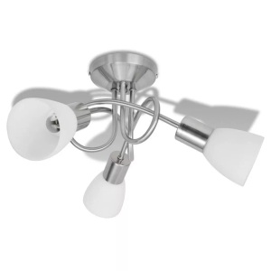 vidaXL, vidaXL Deckenleuchte mit Glas-Lampenschirmen für 3 E14 Glühlampen, vidaXL Deckenleuchte mit Glas-Lampenschirmen für 3 E14 Glühlampen
