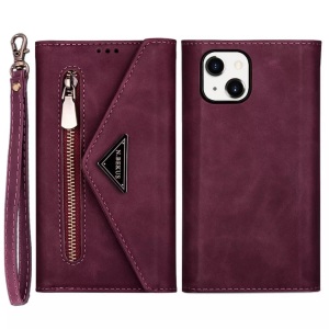 Cover-Discount, iPhone 14 - Brieftaschen Hülle wein, Apple - iPhone 14 Brieftaschen Hülle, Weiss Bunt