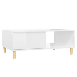 vidaXL, vidaXL Couchtisch Hochglanz-Weiß 90x60x35 cm Spanplatte