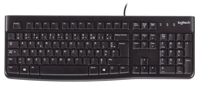 Logitech, Logitech Tastatur K120 Business, Logitech - Keyboard K120 for Business - Frankreich, Schwarz