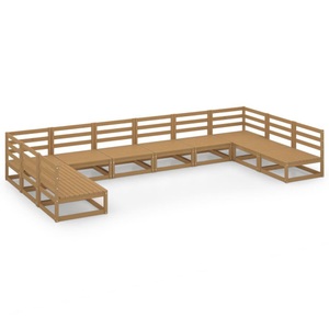 vidaXL, vidaXL 10-tlg. Garten-Lounge-Set Massivholz Kiefer, vidaXL 10-tlg. Garten-Lounge-Set Massivholz Kiefer