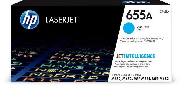 Hp, Original Tonerpatrone cyan HP No. 655A, CF451A, Toner cyan 655A (CF451A)