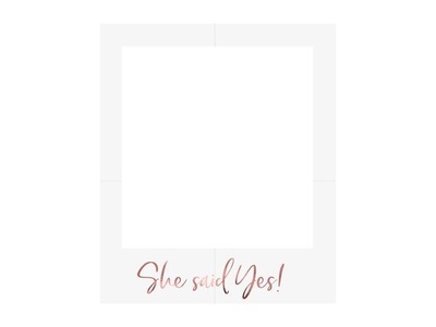 PartyDeco, PartyDeco Hochzeitsaccessoire Selfie Bilderrahmen She said Yes, Partydeco Partyaccessoire Selfie Bilderrahmen she said yes Rosegold