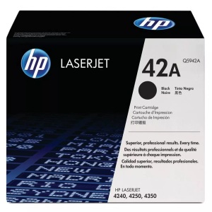 Hp, HP schwarz Toner, Hewlett Packard Toner, schwarz, No.42A, Q5942A, (10'000 Seiten)