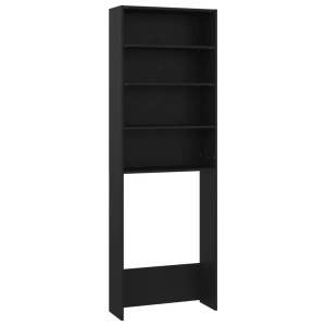 vidaXL, vidaXL Waschmaschinenschrank Schwarz 64x24x190 cm, vidaXL Waschmaschinenschrank Schwarz 64x24x190 cm
