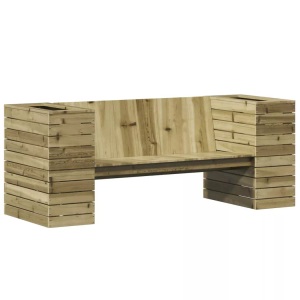 vidaXL, vidaXL Gartenbank mit Pflanzkübeln 167,5x60x65 cm Kiefernholz