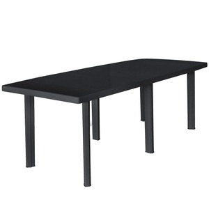 Diverse Hardware, Gartentisch Anthrazit 210 x 96 x 72 cm Kunststoff