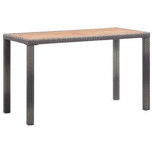 Diverse Hardware, Gartentisch Anthrazit und Braun 123x60x74 cm Akazie Massivholz