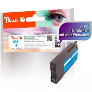 Peach, Peach Tintenpatrone cyan kompatibel zu HP No. 951, CN050AE, Peach HP 951 c Druckerpatrone cy ersetzt HP No. 951 c, CN050A für z.B. HP OfficeJet Pro 8610 e-All-in-One, HP OfficeJet Pro 8600 Plus e-All-in-One